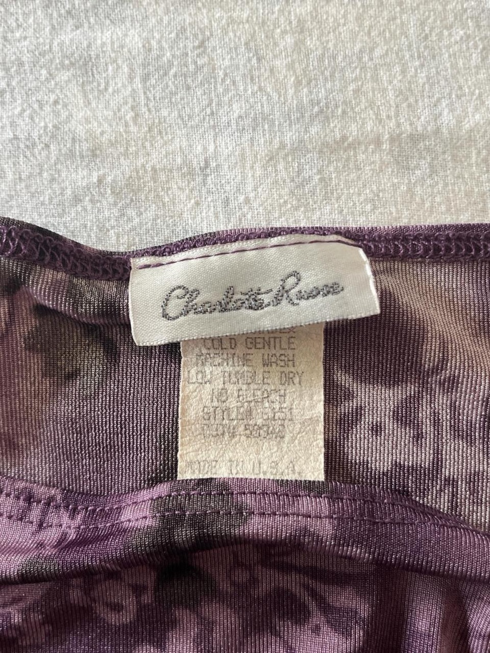 Vintage Charlotte Russe Purple Floral Print Sleeveless Tank - Picture 4 of 4